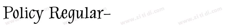 Policy Regular字体转换